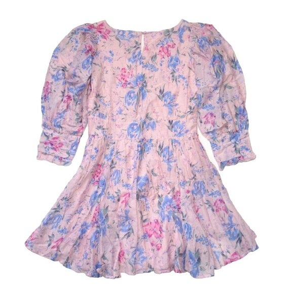 NWT LoveShackFancy Ross Mini in Whispering Lilac Floral Silk Cotton Dress 10 - Picture 7 of 7